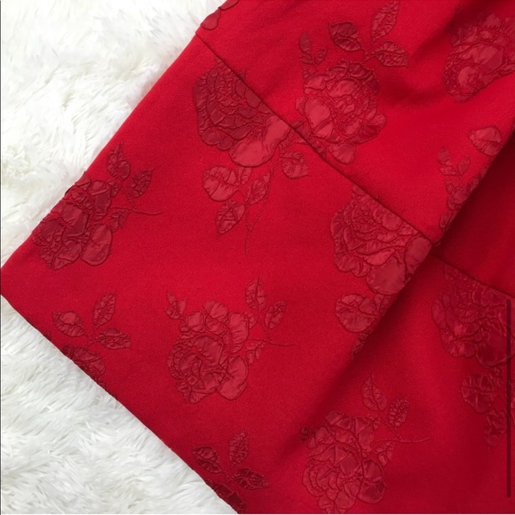 HOST PICK 2/21! ELLE // red pleated floral midi skirt - Picture 4 of 7